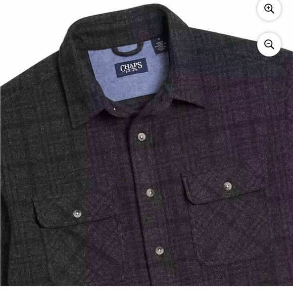 Chaps Gray Plaid Jacket - Picture 4 of 7